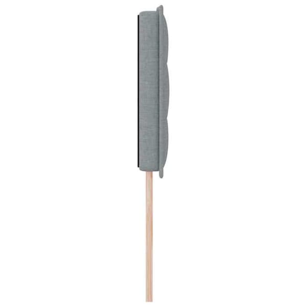 Maison Exclusive - LED-hovedgærde med LED-strips Lys grå 144 cm stof