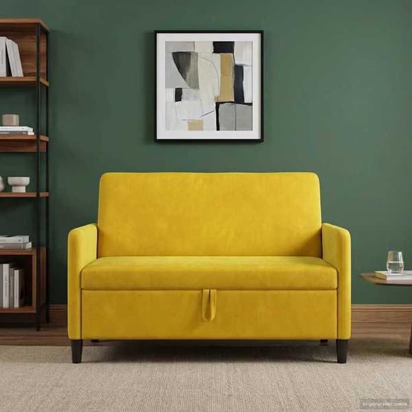 Maison Exclusive - Sofa med opbevaring Gul 122 x 78 x 87 cm Polyester
