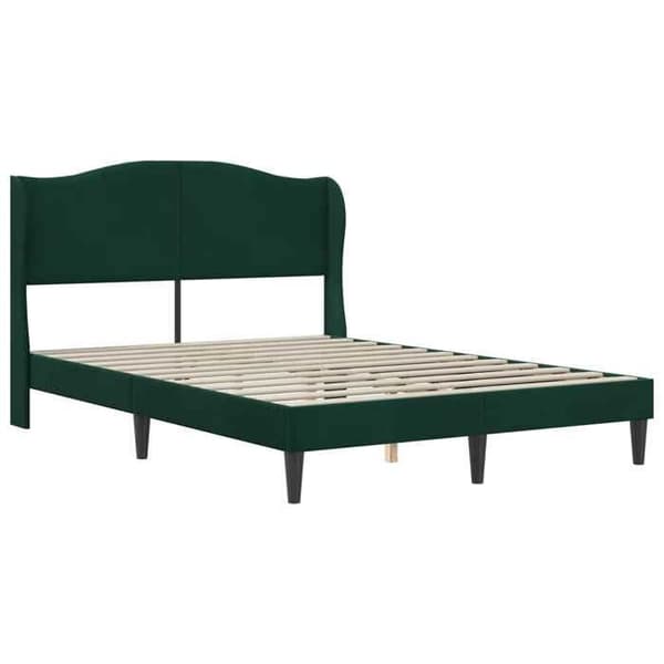 Sengestel - EKSKLUSIV HUS - 120 x 200 cm - Velour - Mørkegrøn - Opbevaring under sengen Mörkgrön