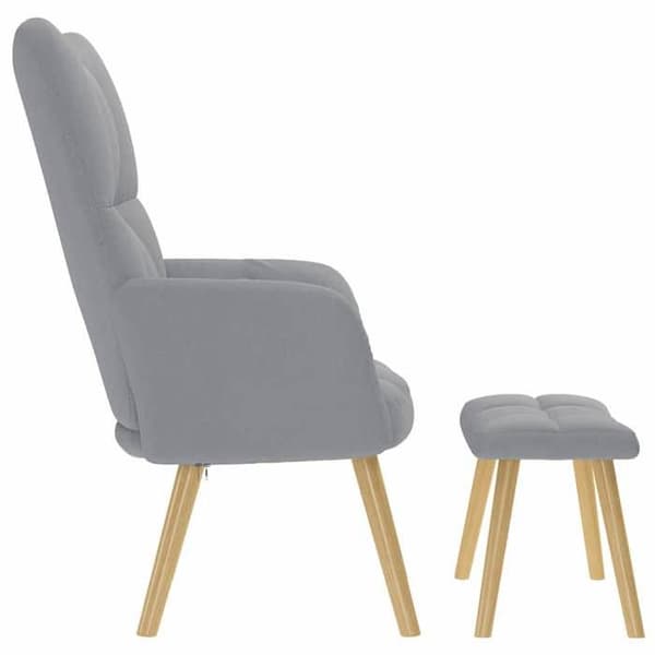 Maison Exclusive - Relax stol med fodstøtte Lys grå Stof