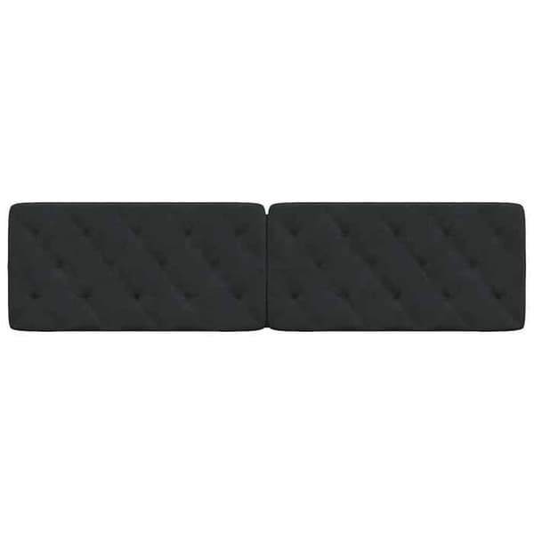 Maison Exclusive - Sort hovedgærdepude 200 cm i velour