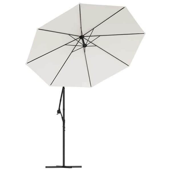 Maison Exclusive - Ersättningsduk för Vit Sand Parasol 300 cm sandvit