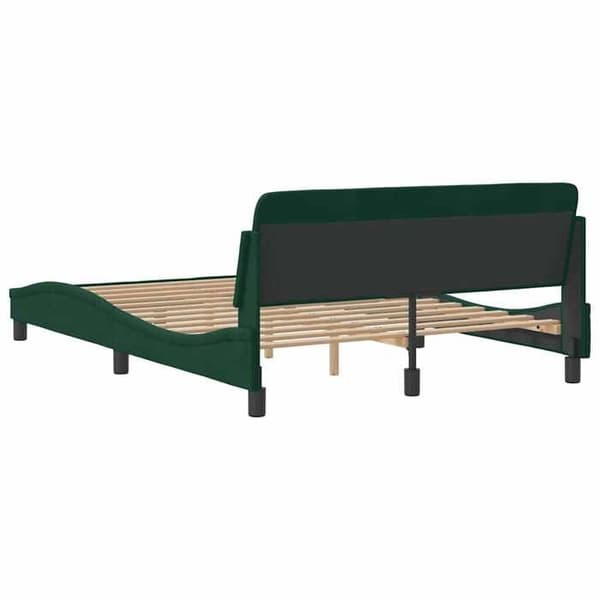 Maison Exclusive - Dover sängram mörkgrön 140x190 cm sammet