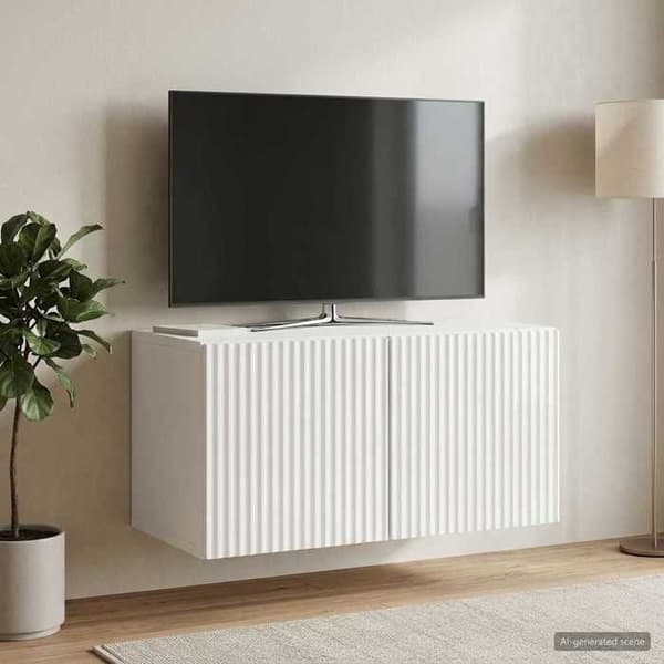 Maison Exclusive - Väggmonterad TV-möbel 59,5 x 31 x 30 cm Vit blank