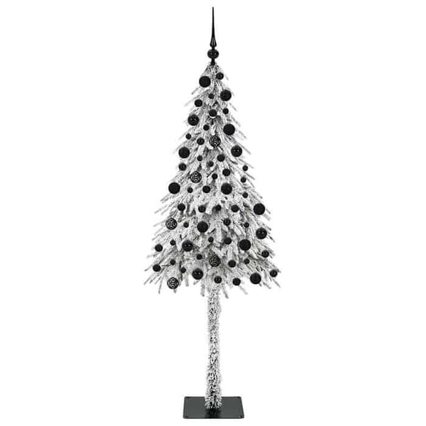 Maison Exclusive - Vit Julgran 210 cm PE och Stål Vit (LED), snöiga grenar