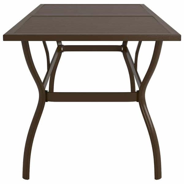 Maison Exclusive - Ruskea puutarhapöytä 190x80x72 cm Teräs brun