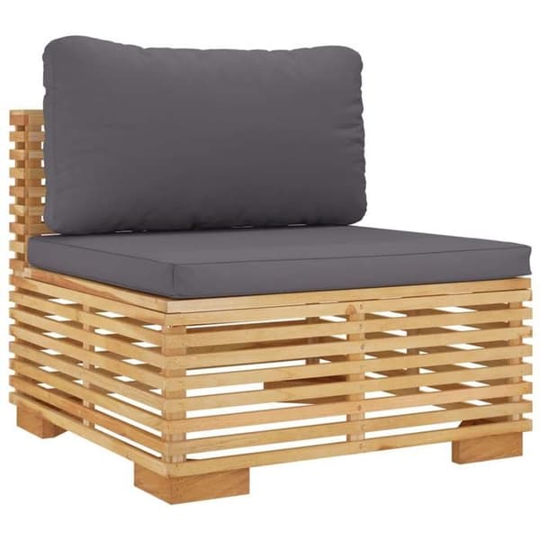 Maison Exclusive - Havegruppe 6 stk med puder i solid teaktræ