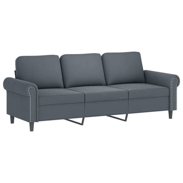 Maison Exclusive - Sæt af 2 sofaer med puder Mørkegrå Velour