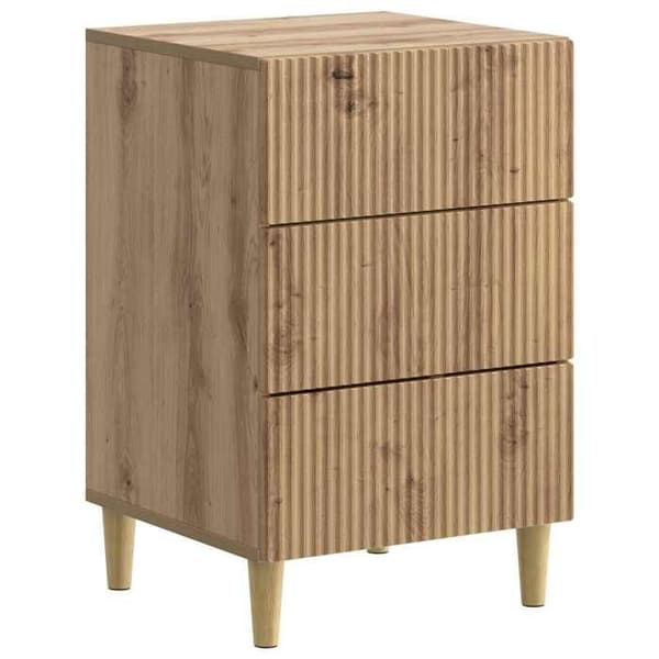 Maison Exclusive - Natbord i håndlavet egetræ 43 x 41 x 66,5 cm