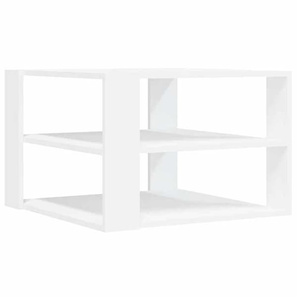 Maison Exclusive - Låg bord vit 58x58x40 cm ingenjörsträ