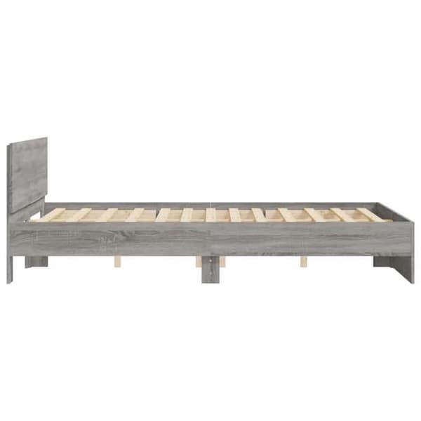 Maison Exclusive - Sängram utan madrass sonoma grå 140x190 cm