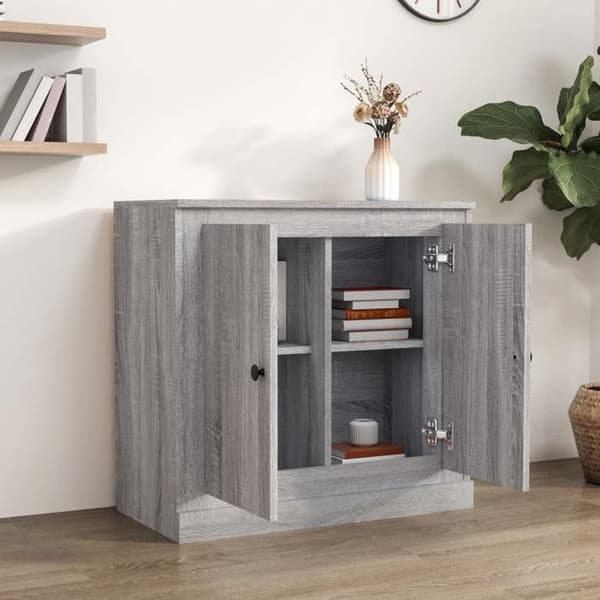 Maison Exclusive - Buffé Sonoma Grå 70x35,5x67,5 cm Ingenjörsträ