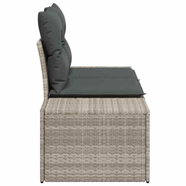 Trädgårdssoffa - MAISON EXCLUSIVE - Maison Exclusive - Grå - 184x62x69 cm - Poly rattan & stålram Grå