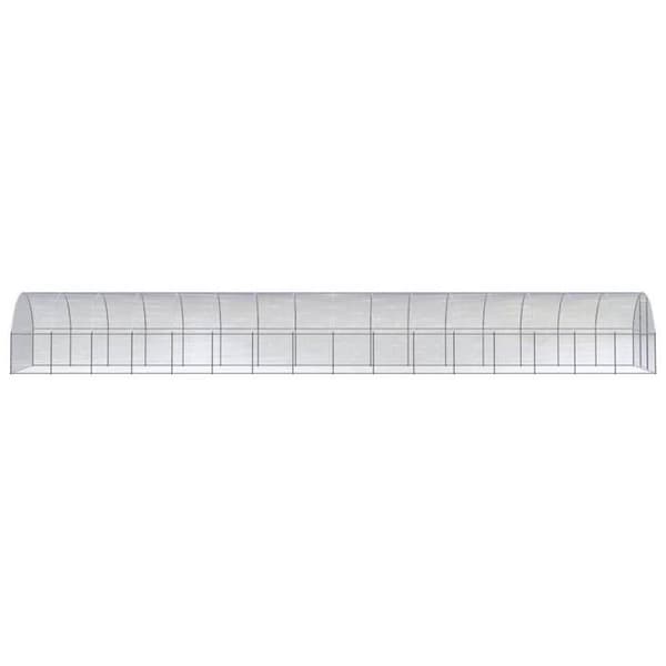 Maison Exclusive - Utomhus hönshus 3x16x2 m Galvaniserat stål silver-