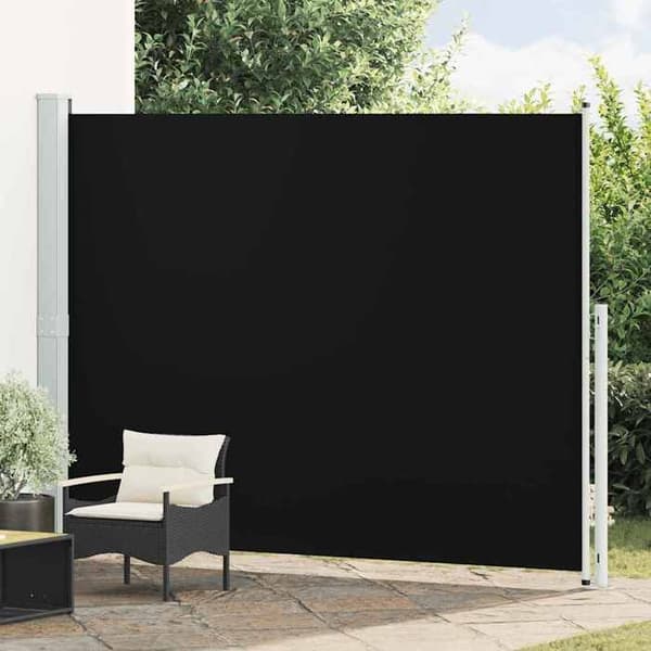 Maison Exclusive - Utdragbart sidotak för patio 220x314 cm Svart