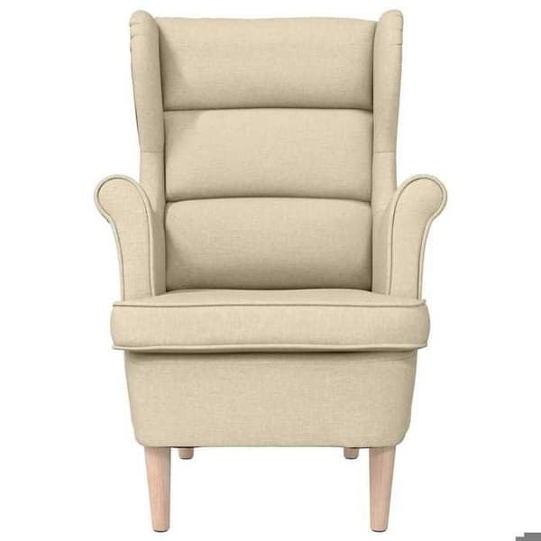 Stol - EKSKLUSIV HUS - Creme - Polyesterstof - Blødt polstring - 74x84x100 cm Grädde