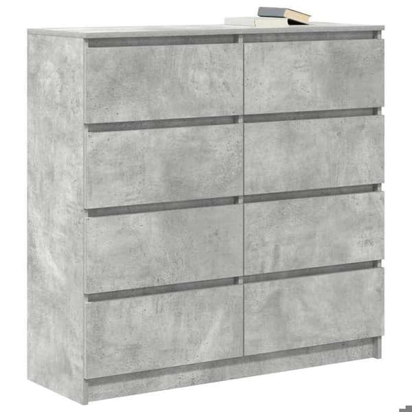 Maison Exclusive - Buffé grå betong 100x35x99 cm ingenjörsträ Betonggrå