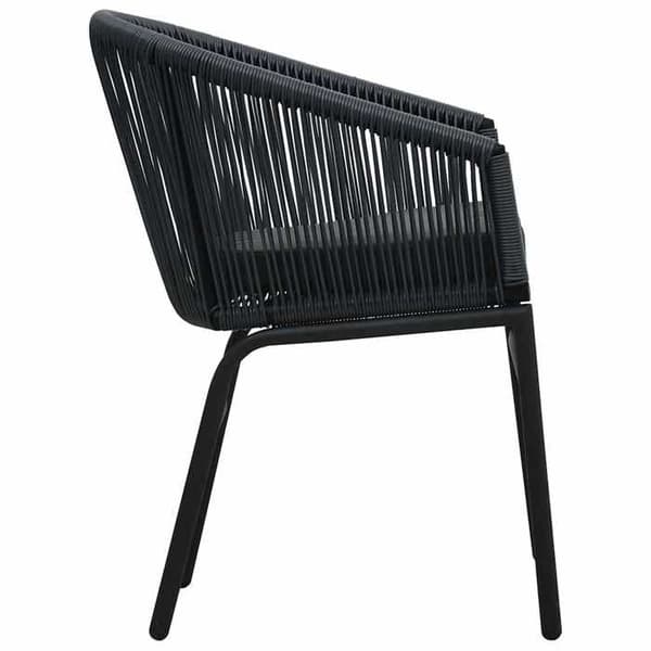 Maison Exclusive - Bistro sæt 3 dele med puder Rattan PE Sort
