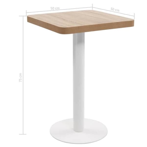Maison Exclusive - Ljusbrun bistrobord 50x50 cm MDF