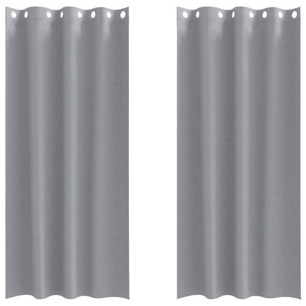 Maison Exclusive - Mørklægningsgardiner med ringe 2 stk Lys grå 260 x 140 cm