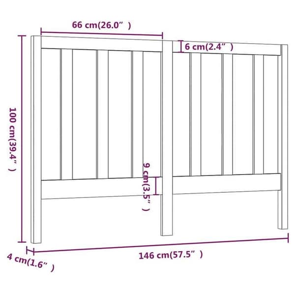 Pääty - MAISON EXCLUSIVE - 146x4x100 cm - Harmaa - Massiivipuu - Rustiikkinen ulkonäkö Grå