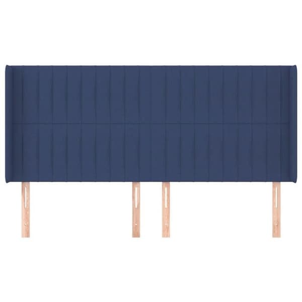 Maison Exclusive - Päätylevy korvilla Sininen 203x16x118/128 cm Kangas Blå