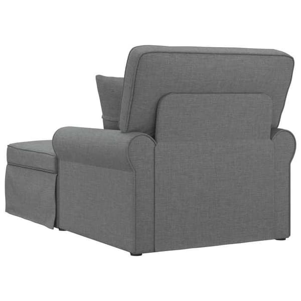 Maison Exclusive - Sängsoffa med kjol 3 pc Mörkgrå tyg 91 x 157 x 91 cm