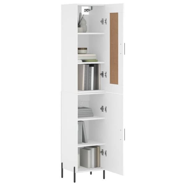 Maison Exclusive - Buffé hög Vit 34,5x34x180 cm Ingenjörsträ Vit