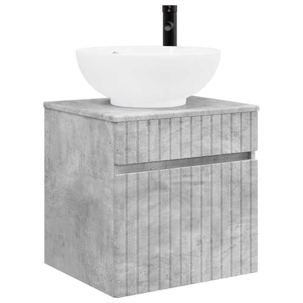 Maison Exclusive - Væghængt vaskemøbel Grå beton 49 x 44,5 x 66,5 cm