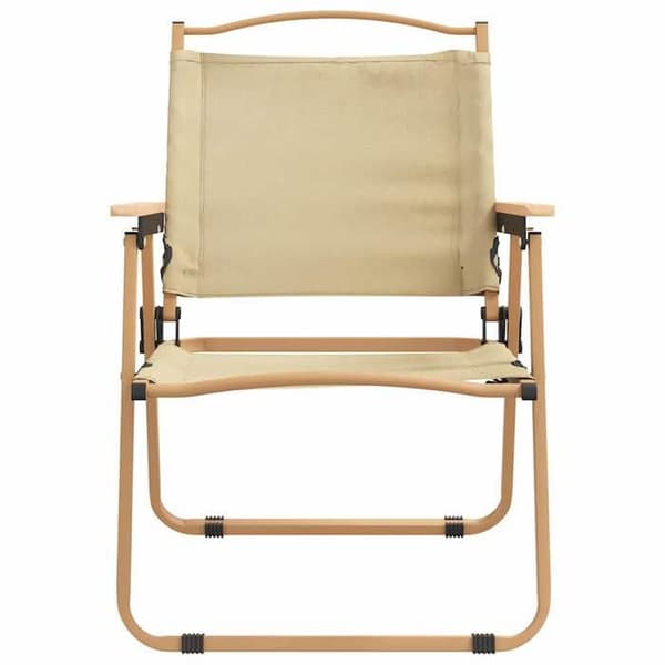 Maison Exclusive - Campingstolar set om 2 Beige 54x55x78 cm Oxfordtyg