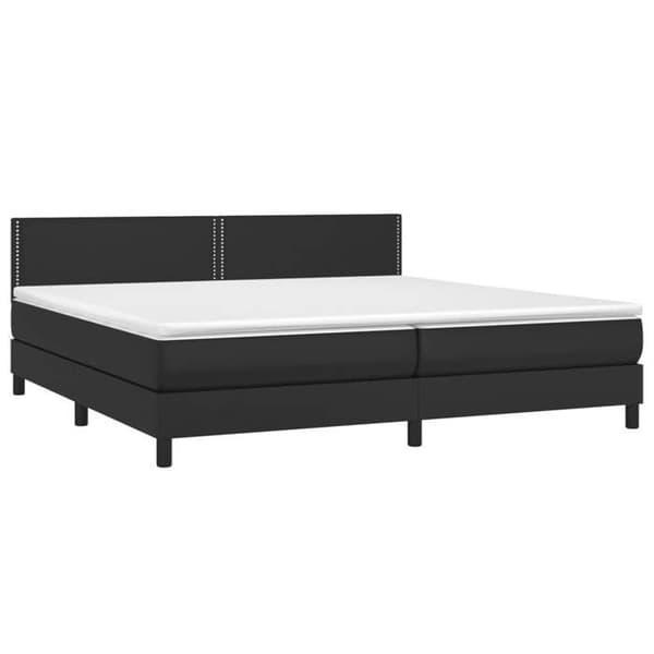 Maison Exclusive - Sengebunde med madras og LED Sort 200x200 cm