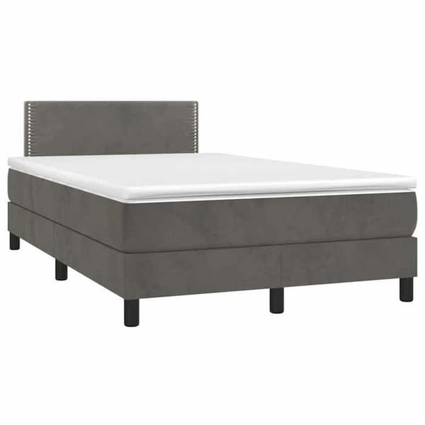 Maison Exclusive - Lamelsiftnet seng med mørkegrå LED-madras 120x190 cm