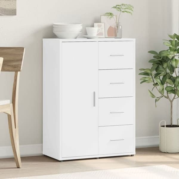 Maison Exclusive - Vit buffé 60x31x84 cm i ingenjörsträ