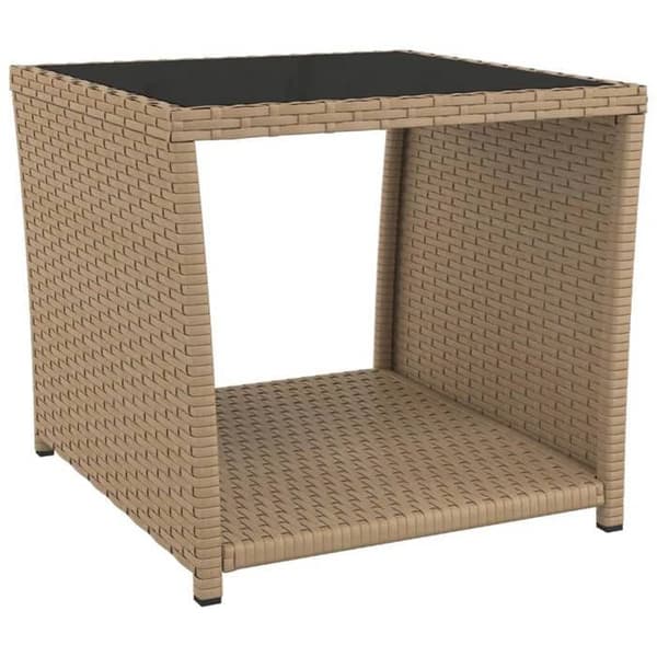 Maison Exclusive - Puutarhakalusteryhmä ja tyynyt 3 kpl Beige polyrottinki