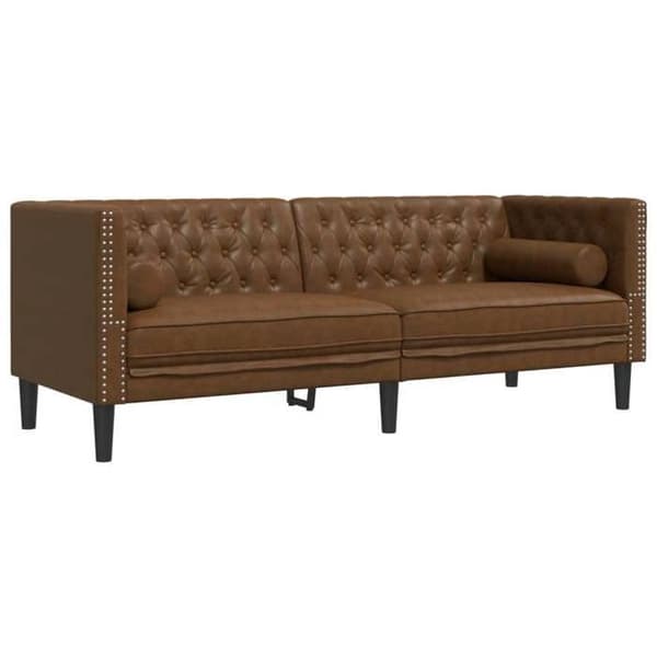 Maison Exclusive - Chesterfield sofa sæt med 3 stk. brune puder