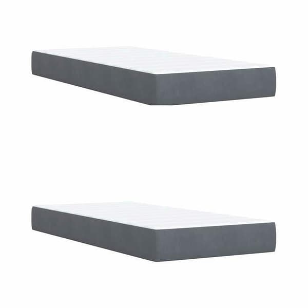 Maison Exclusive - Säng med förvaring Grå mörk 180 x 200 cm Sammet
