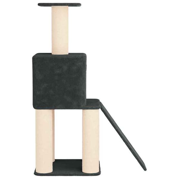 Maison Exclusive - Kattträd med sisal klöspålar Mörkgrå 146 cm