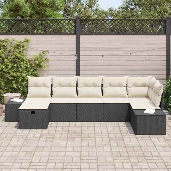 Lounge-soffor - MAISON EXCLUSIVE - Set 8 delar - Poly rattan - Målad stålram - Modulär design