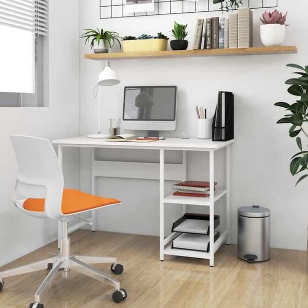 Maison Exclusive - Vit datorbord 105x50x72 cm MDF och metall Vit