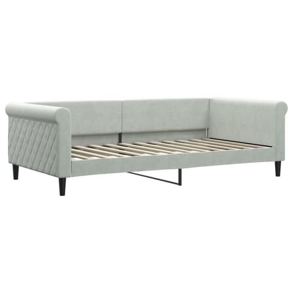 Maison Exclusive - Dagbädd med ljusgrå madrass 100x200 cm sammet