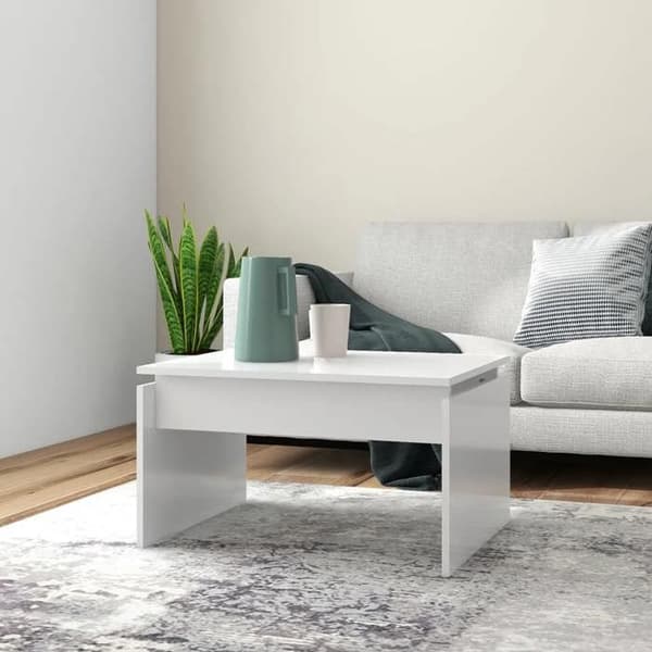 Maison Exclusive - Hvid sofabord 68x50x38 cm ingeniørtræ