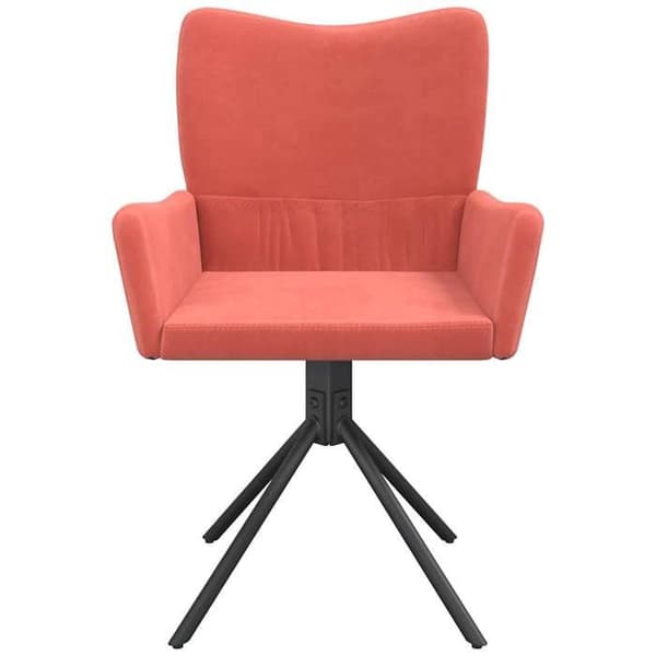Maison Exclusive - Snurrstolar för matbord, set om 2, Rosa Sammet