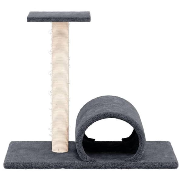 Maison Exclusive - Kattträd med tunnel Mörkgrå 60x34,5x50 cm Mörkgrå