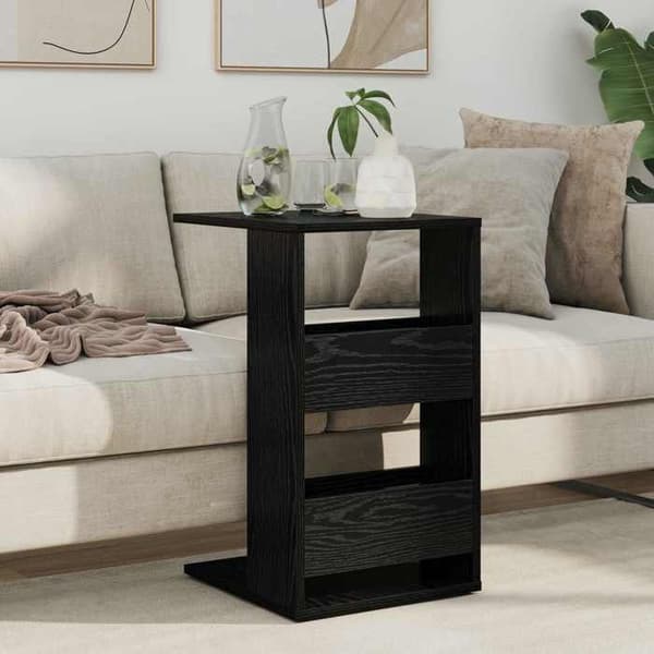 Maison Exclusive - Sidebord Sort eg 40 x 35 x 60,5 cm Ingeniørtræ