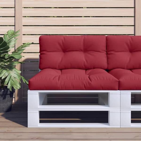 Maison Exclusive - Pallet puder sæt af 2 rød bordeaux stof