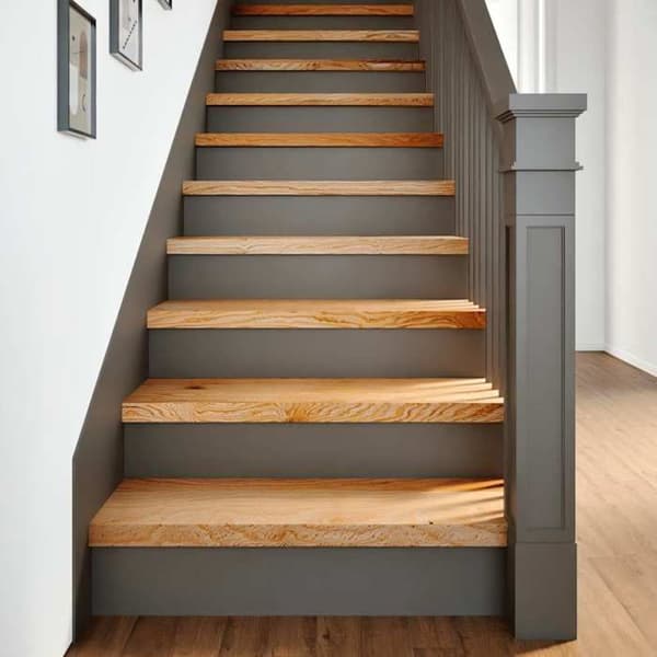 Maison Exclusive - Trappsteg 8 st ljusbrun 80x30x2 cm massiv ek