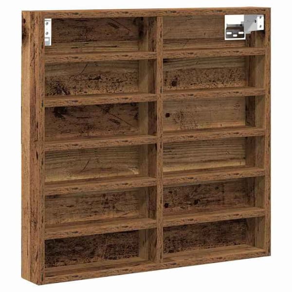 Maison Exclusive - Vitrinskåp Väggmontering Gammalt Trä 60 x 8,5 x 58 cm