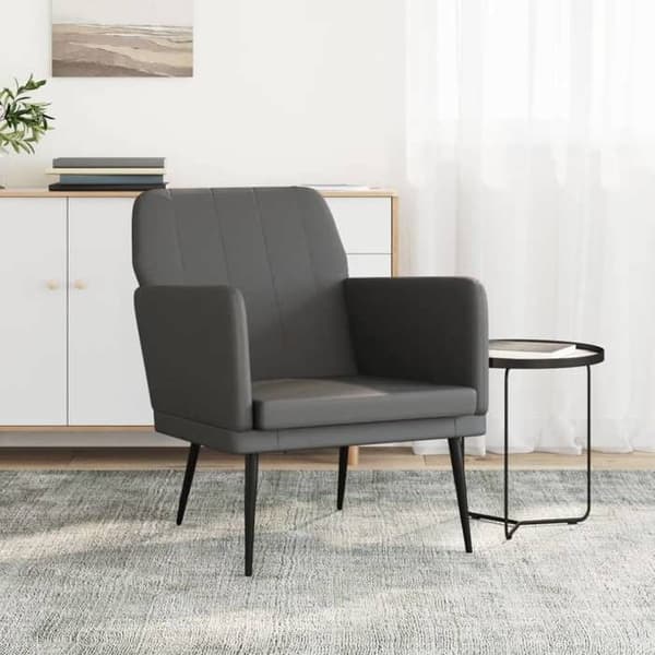 Maison Exclusive - Harmaa nojatuoli 61x78x80 cm keinonahkaa