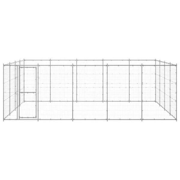Udhus - Eksklusivt Hus - Galvaniseret Stål - 24,2 m² - Låselig Dør Silver