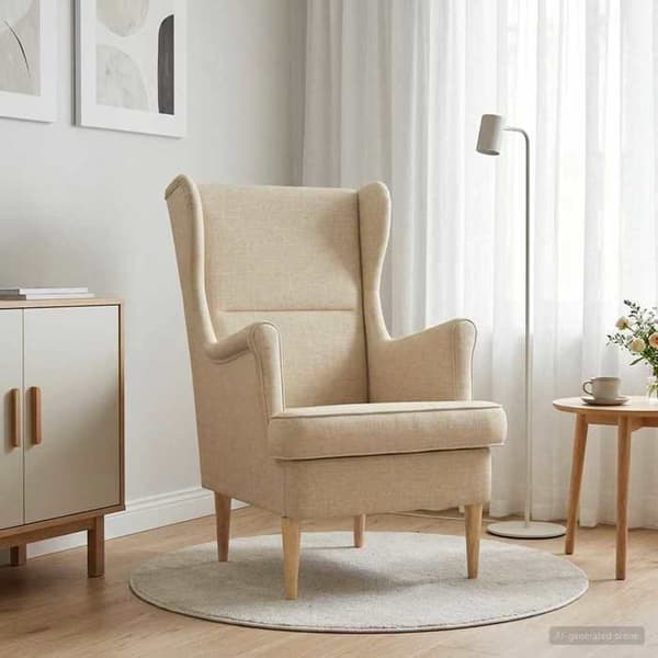 Maison Exclusive - creme stof lænestol